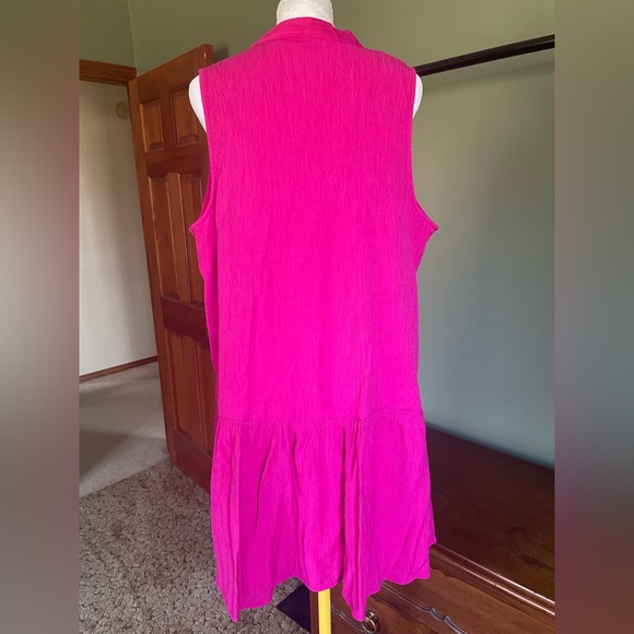 Nine West Button Front Ruffle Hem Dress - Picture 5 of 11